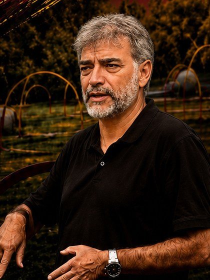 Emilio José Pedrazuela dando indicaciones en un campo de Hoopers